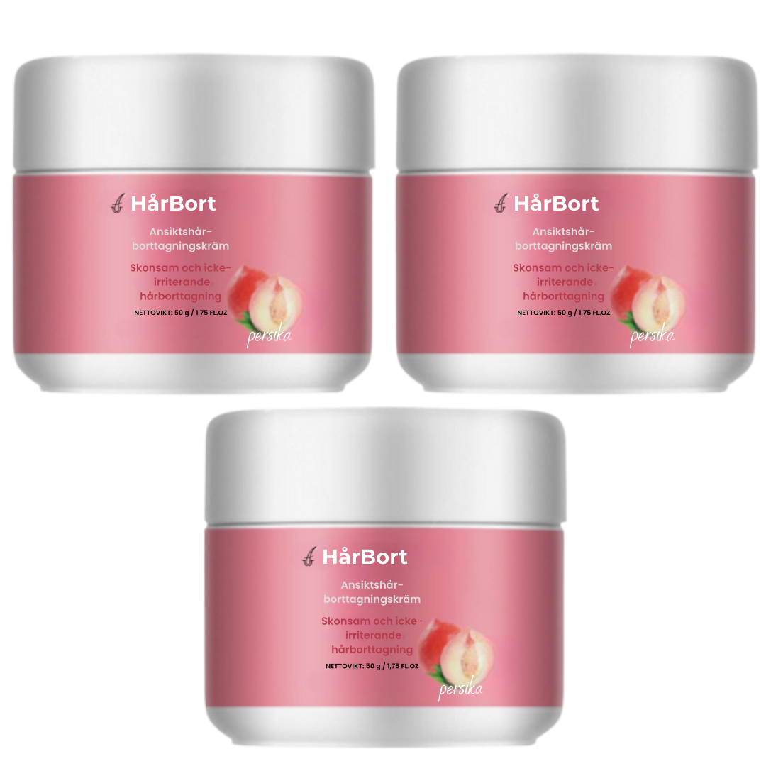 HårBort™ Ansiktsborttagningskräm | Säg hejdå till skugga och stubb – synbart slät hud på bara 5 minuter!