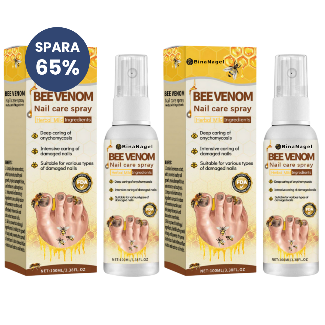 BinaNagel™ Nagelvårdsspray med bigift | Från svamp till perfekta naglar – eliminera 98 % av svampen på bara 14 dagar!
