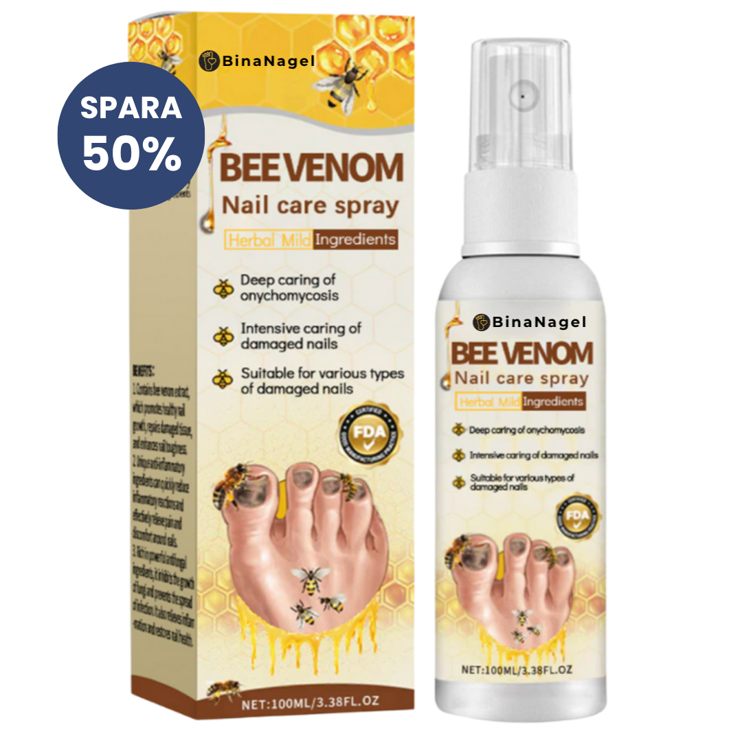 BinaNagel™ Nagelvårdsspray med bigift | Från svamp till perfekta naglar – eliminera 98 % av svampen på bara 14 dagar!