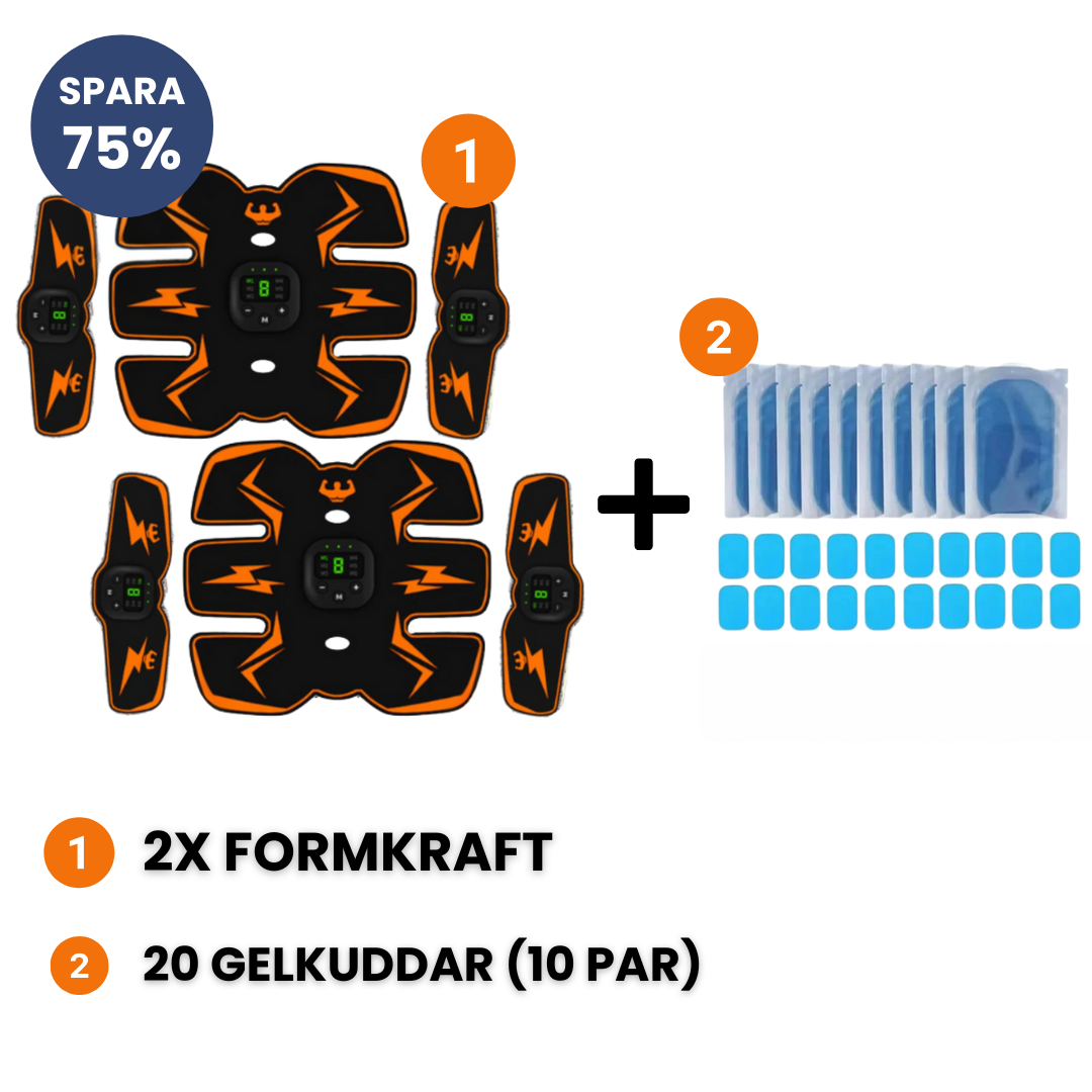 Formkraft™ | Kroppsformare | Bränn magfett 94 % snabbare på bara 10 dagar! (Gelkuddar)