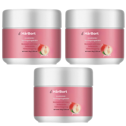 HårBort™ Ansiktsborttagningskräm | Säg hejdå till skugga och stubb – synbart slät hud på bara 5 minuter!