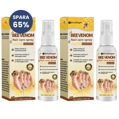 BinaNagel™ Nagelvårdsspray med bigift | Från svamp till perfekta naglar – eliminera 98 % av svampen på bara 14 dagar!