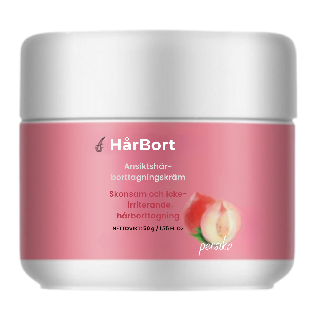 HårBort™ Ansiktsborttagningskräm | Säg hejdå till skugga och stubb – synbart slät hud på bara 5 minuter!