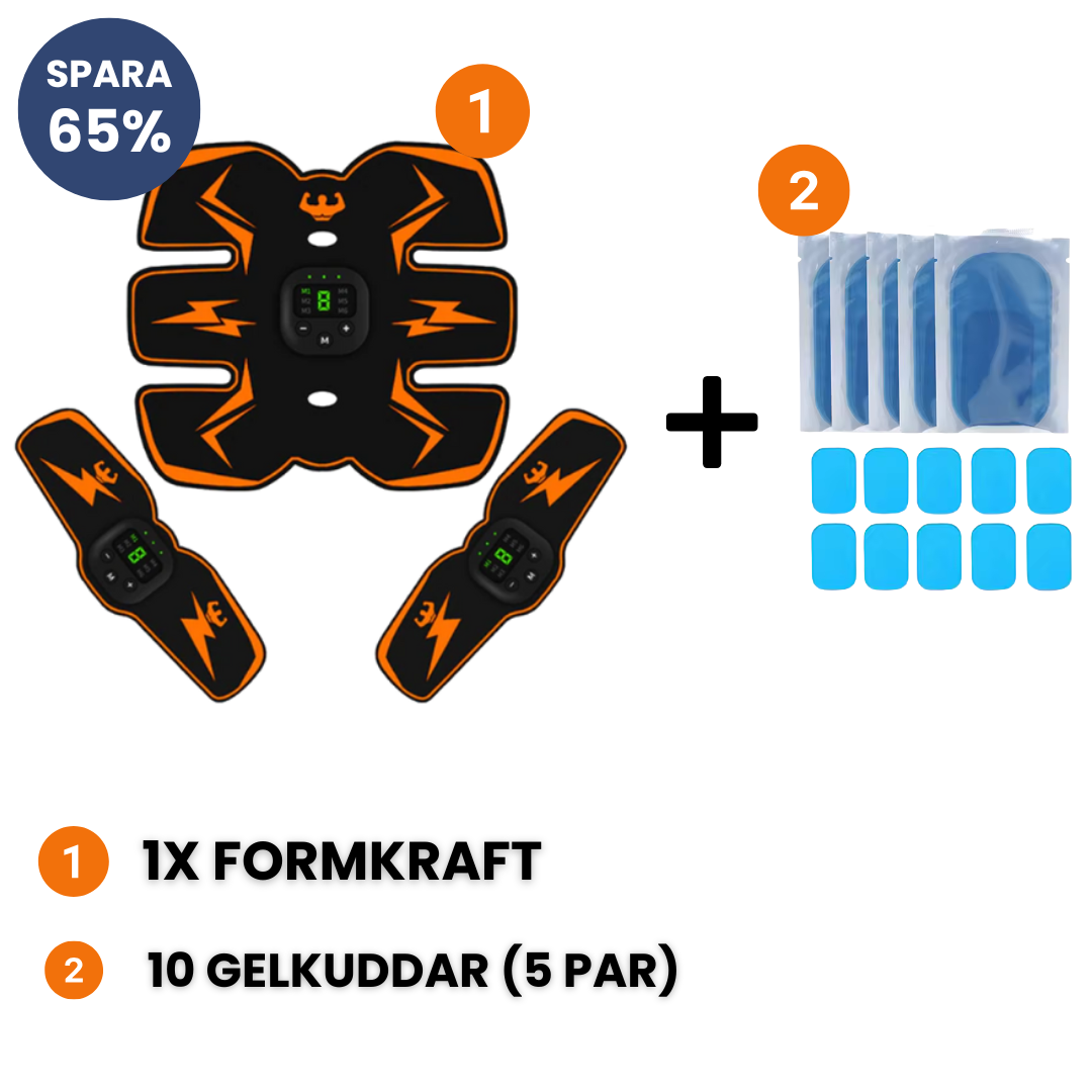 Formkraft™ | Kroppsformare | Bränn magfett 94 % snabbare på bara 10 dagar! (Gelkuddar)